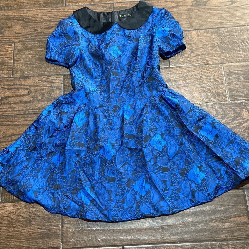 TS Lace  Women Dress Size S Lace Blue & Black